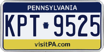 PA license plate KPT9525