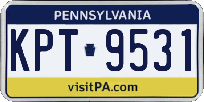 PA license plate KPT9531