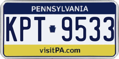 PA license plate KPT9533