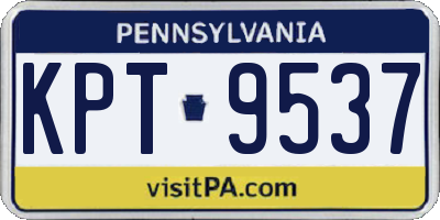 PA license plate KPT9537