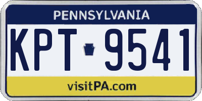 PA license plate KPT9541