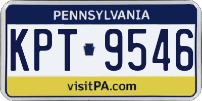 PA license plate KPT9546