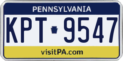 PA license plate KPT9547