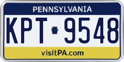 PA license plate KPT9548