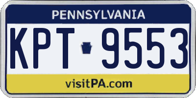 PA license plate KPT9553