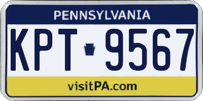 PA license plate KPT9567