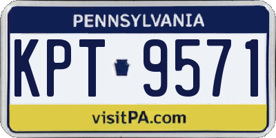 PA license plate KPT9571