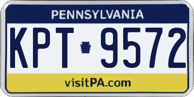 PA license plate KPT9572