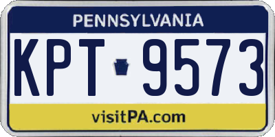 PA license plate KPT9573