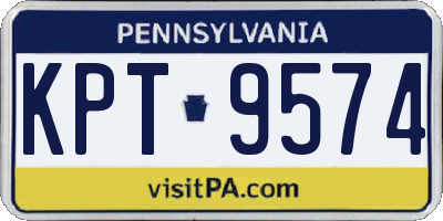 PA license plate KPT9574