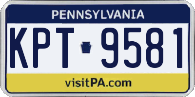 PA license plate KPT9581
