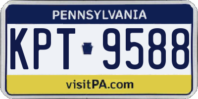 PA license plate KPT9588
