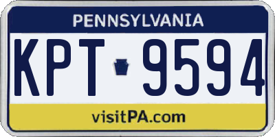 PA license plate KPT9594
