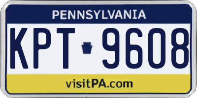PA license plate KPT9608