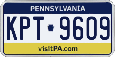 PA license plate KPT9609