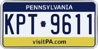 PA license plate KPT9611