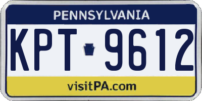 PA license plate KPT9612