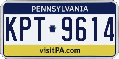 PA license plate KPT9614