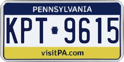 PA license plate KPT9615