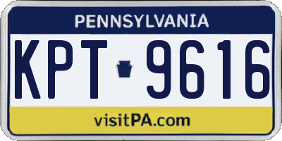 PA license plate KPT9616