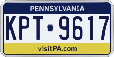 PA license plate KPT9617
