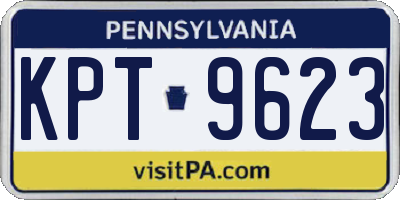 PA license plate KPT9623