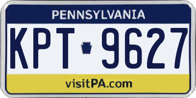 PA license plate KPT9627