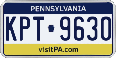 PA license plate KPT9630
