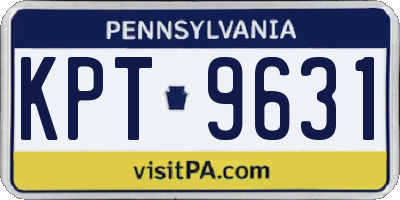 PA license plate KPT9631