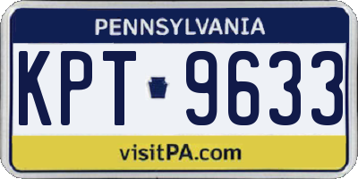 PA license plate KPT9633