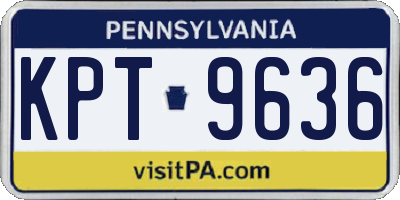 PA license plate KPT9636