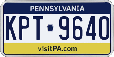 PA license plate KPT9640