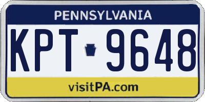 PA license plate KPT9648