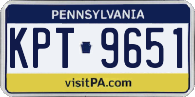 PA license plate KPT9651