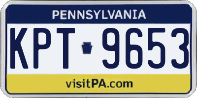 PA license plate KPT9653