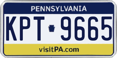 PA license plate KPT9665