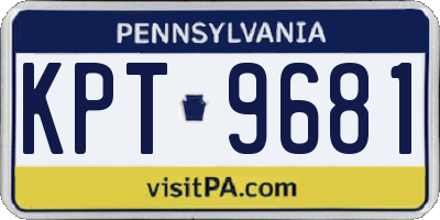 PA license plate KPT9681