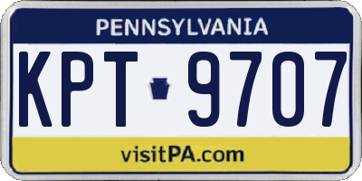 PA license plate KPT9707