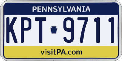 PA license plate KPT9711
