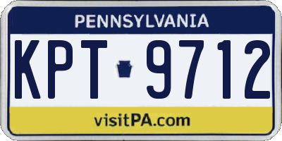 PA license plate KPT9712