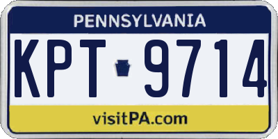 PA license plate KPT9714
