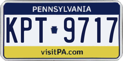 PA license plate KPT9717