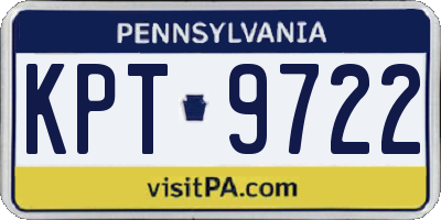 PA license plate KPT9722