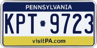PA license plate KPT9723