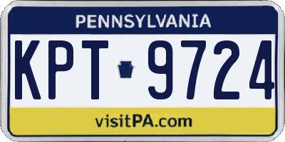 PA license plate KPT9724