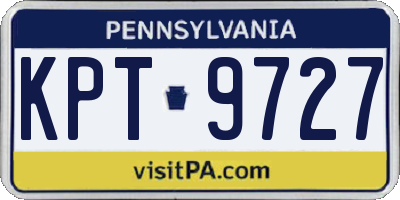 PA license plate KPT9727