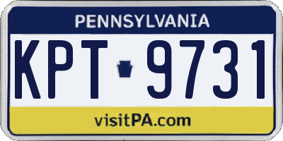 PA license plate KPT9731