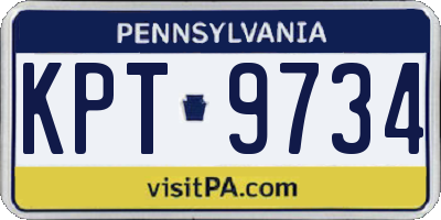 PA license plate KPT9734
