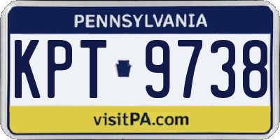 PA license plate KPT9738