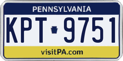PA license plate KPT9751